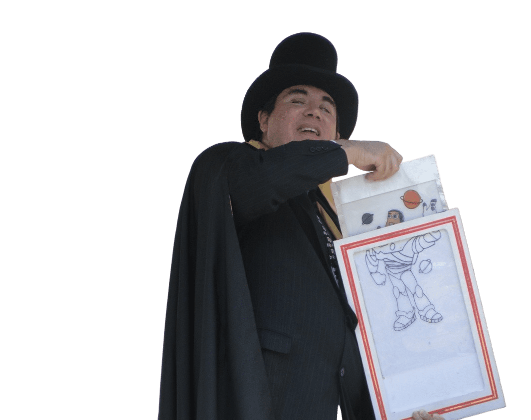 Eagleman ilusionista en México ilumina dibujo